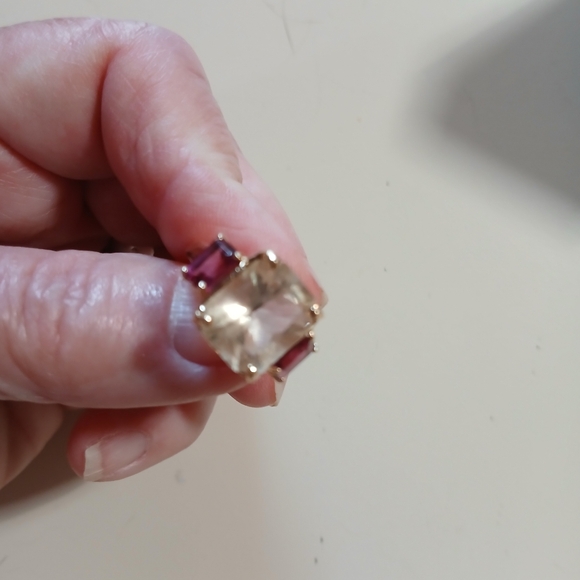 🌟14k Yellow Gold Beryl & Pink Tourmaline Ring🌟 - Picture 8 of 16